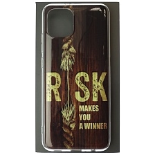 Чехол накладка для SAMSUNG Galaxy A03 4G, силикон, рисунок RISK MAKES YOU A WINNER Чехол накладка для SAMSUNG Galaxy A03 4G, силикон, рисунок RISK MAKES YOU A WINNER