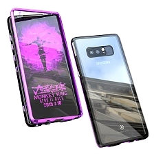 Чехол магнитный для SAMSUNG Galaxy S10E (SM-970), закаленное стекло, металл, цвет серебристо прозрачный