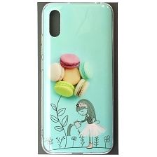 Чехол накладка для XIAOMI Redmi 9A, силикон, рисунок Пончики