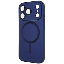 Чехол накладка с поддержкой MagSafe для APPLE iPhone 17 Pro, iPhone 18 Pro, защита камеры, силикон, цвет темно синий
