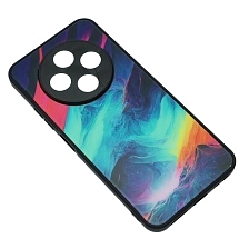 Чехол накладка для TECNO Spark 30C, пластик, силикон, защита камеры, рисунок Северное сияние
