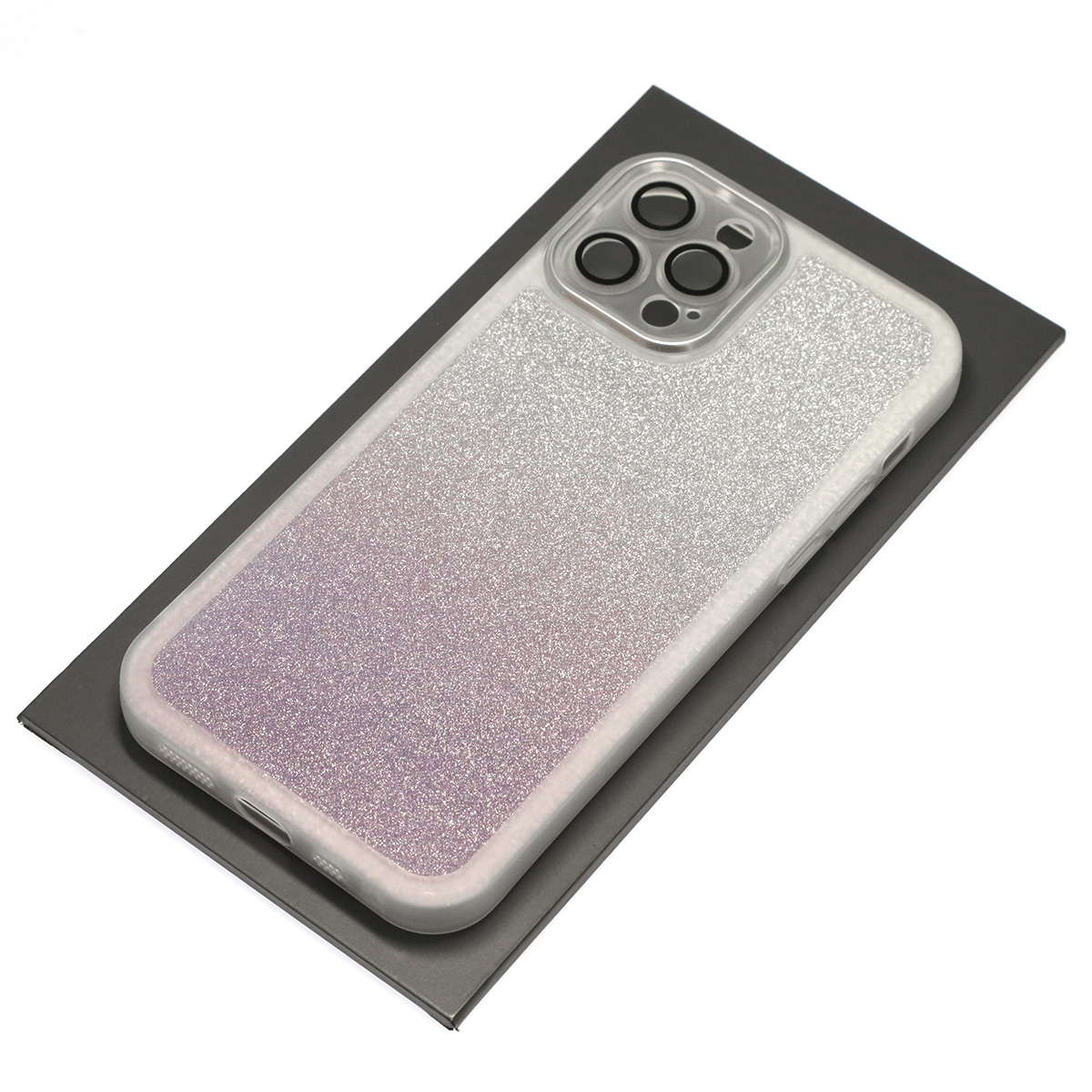 Чехол накладка Shine для APPLE iPhone 12 Pro, силикон, блестки, защита камеры, цвет серебристо сиреневый Чехол накладка Shine для APPLE iPhone 12 Pro, силикон, блестки, защита камеры, цвет серебристо сиреневый
