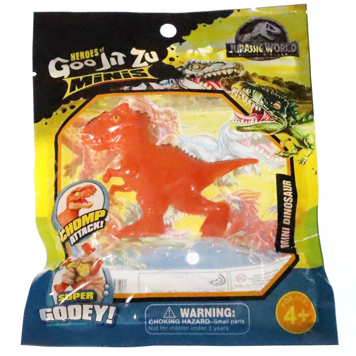 Тянущаяся игрушка динозавр Goo Jit Zu (Гуджитсу), цвет оранжевый
