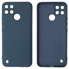 Чехол накладка NANO для Realme C21Y, C25Y, силикон, бархат, цвет темно синий