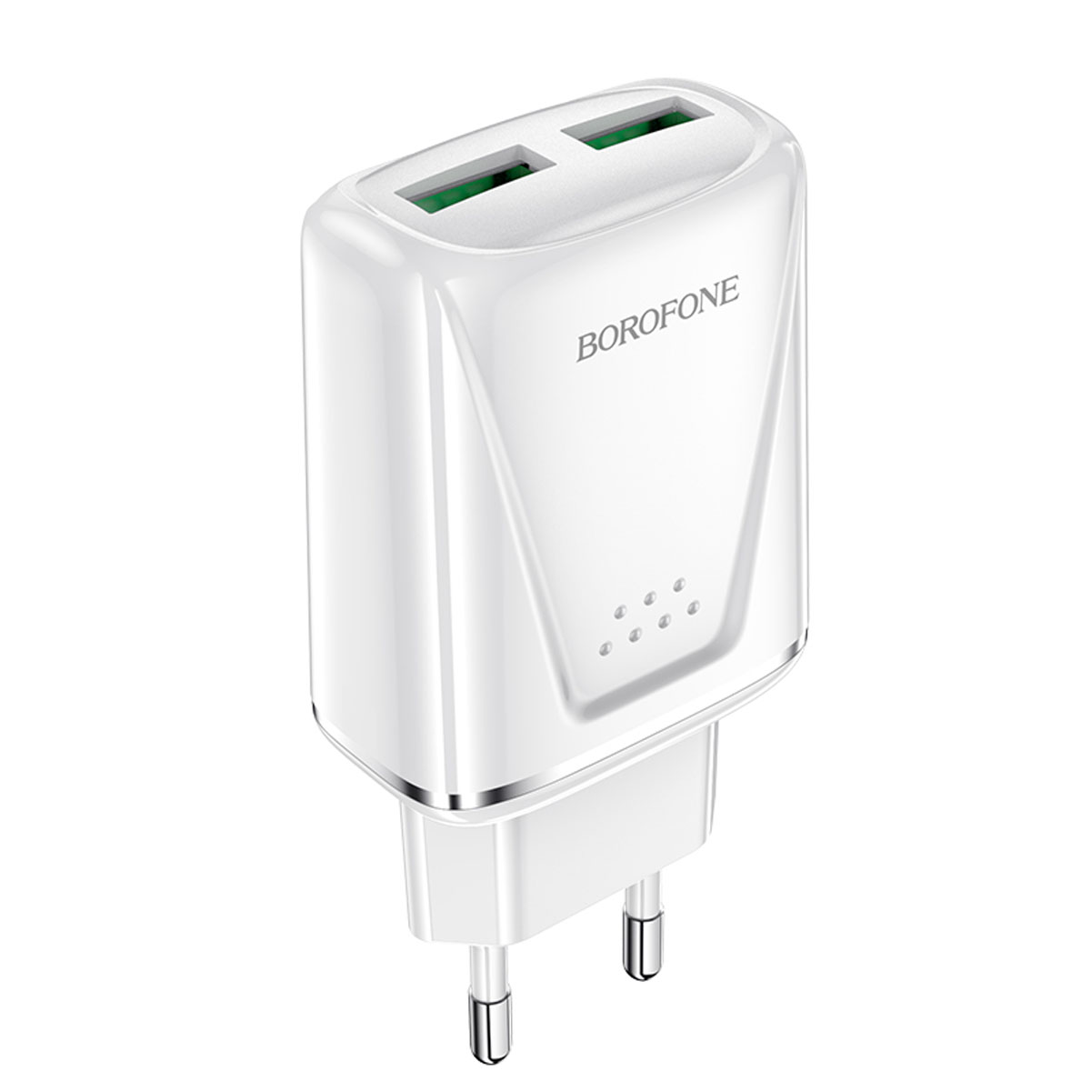 СЗУ (Сетевое зарядное устройство) BOROFONE BA54A Wide road, 18W, 2 USB, QC3.0, цвет белый