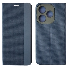 Чехол книжка MESH для TECNO Spark 10, 10C, текстиль, силикон, бархат, визитница, цвет темно синий Чехол книжка MESH для TECNO Spark 10, 10C, текстиль, силикон, бархат, визитница, цвет темно синий