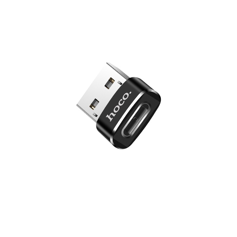 Адаптер, переходник, конвертер HOCO UA6 USB на USB Type C, цвет черный