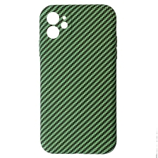 Чехол накладка KING для APPLE iPhone 11 (6.1"), силикон, бархат, карбон, цвет зеленый Чехол накладка KING для APPLE iPhone 11 (6.1"), силикон, бархат, карбон, цвет зеленый