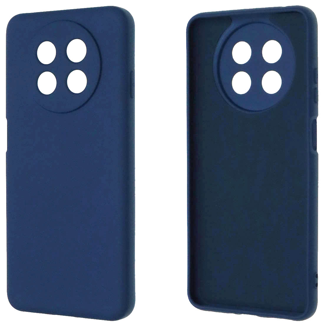 Чехол накладка NANO для HUAWEI Nova Y91, защита камеры, силикон, бархат, цвет темно синий