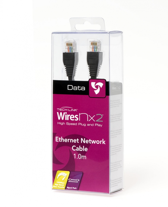 Кабель TechLink WiresNX2 Cat 5E UTP Network Cable, сетевой кабель для интернета, 1 м (710681).