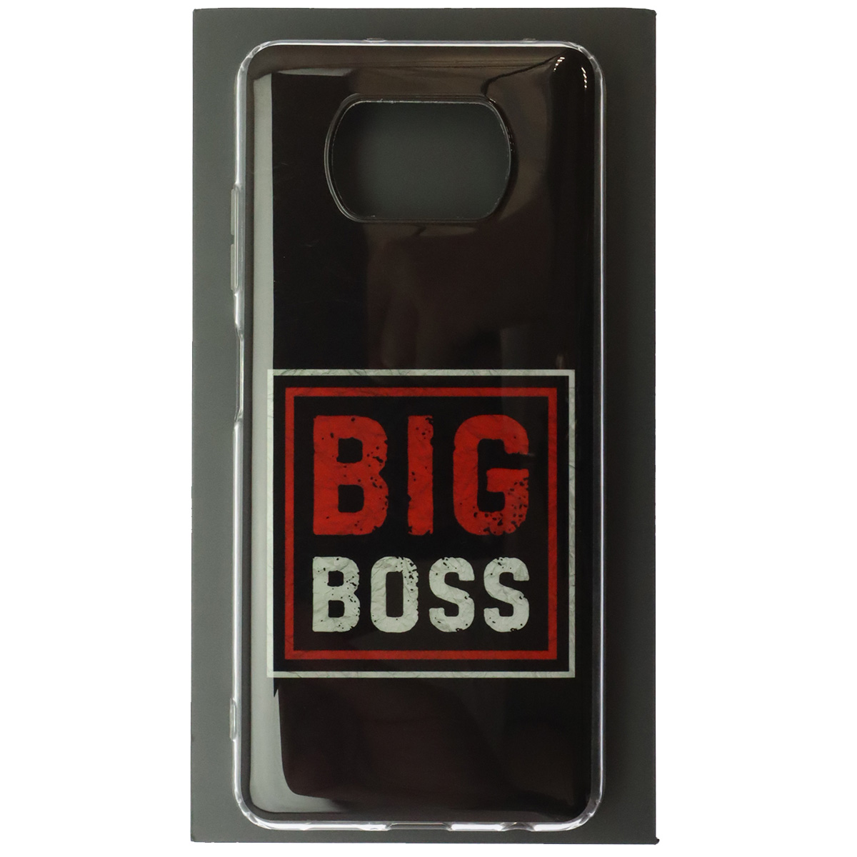 Чехол накладка для XIAOMI POCO X3, X3 Pro, силикон, глянцевый, рисунок BIG BOSS