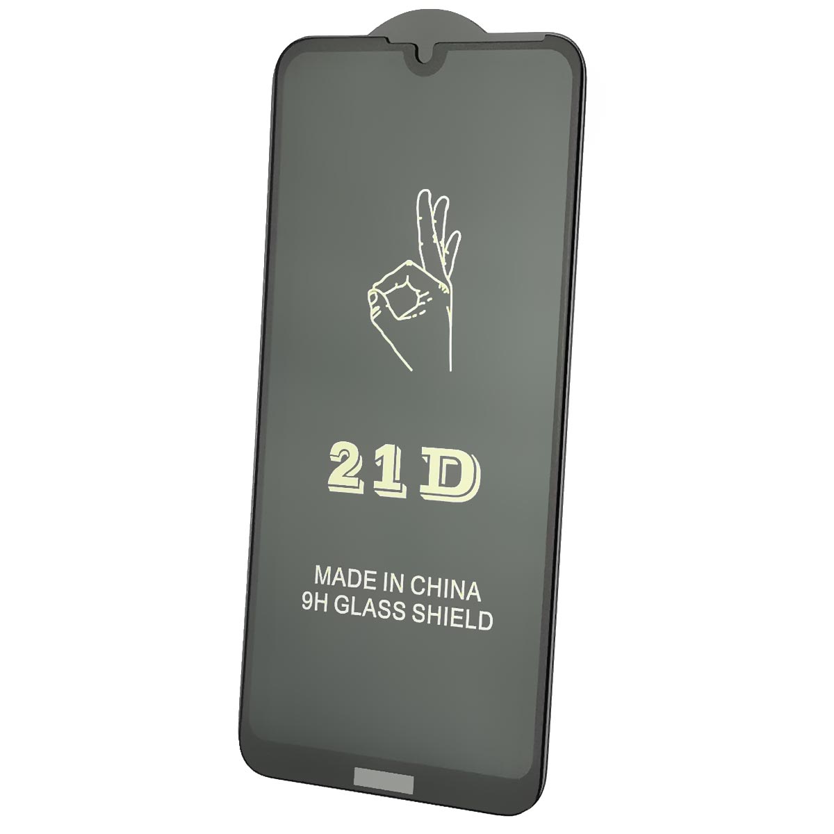 Защитное стекло 21D FULL GLUE BEST для HUAWEI Y7 2019, Y7 Prime 2019, Y7 Pro 2019, Enjoy 9, цвет окантовки черный.
