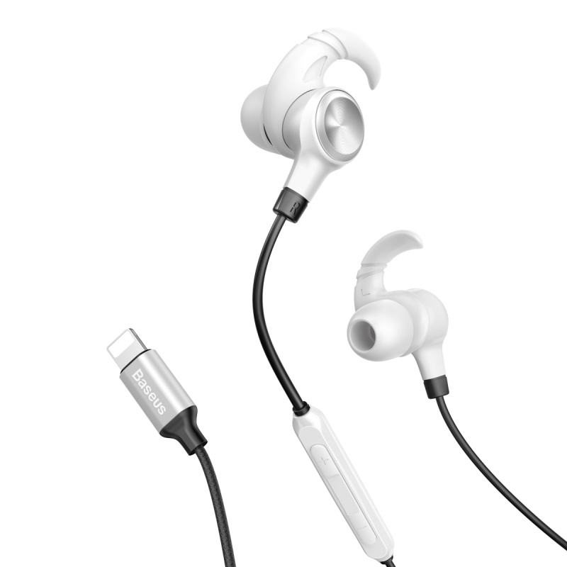 Гарнитура (наушники с микрофоном) проводная, BASEUS Encok lightning Call Digital Earphone P31, цвет белый. Гарнитура (наушники с микрофоном) проводная, BASEUS Encok lightning Call Digital Earphone P31, цвет белый.