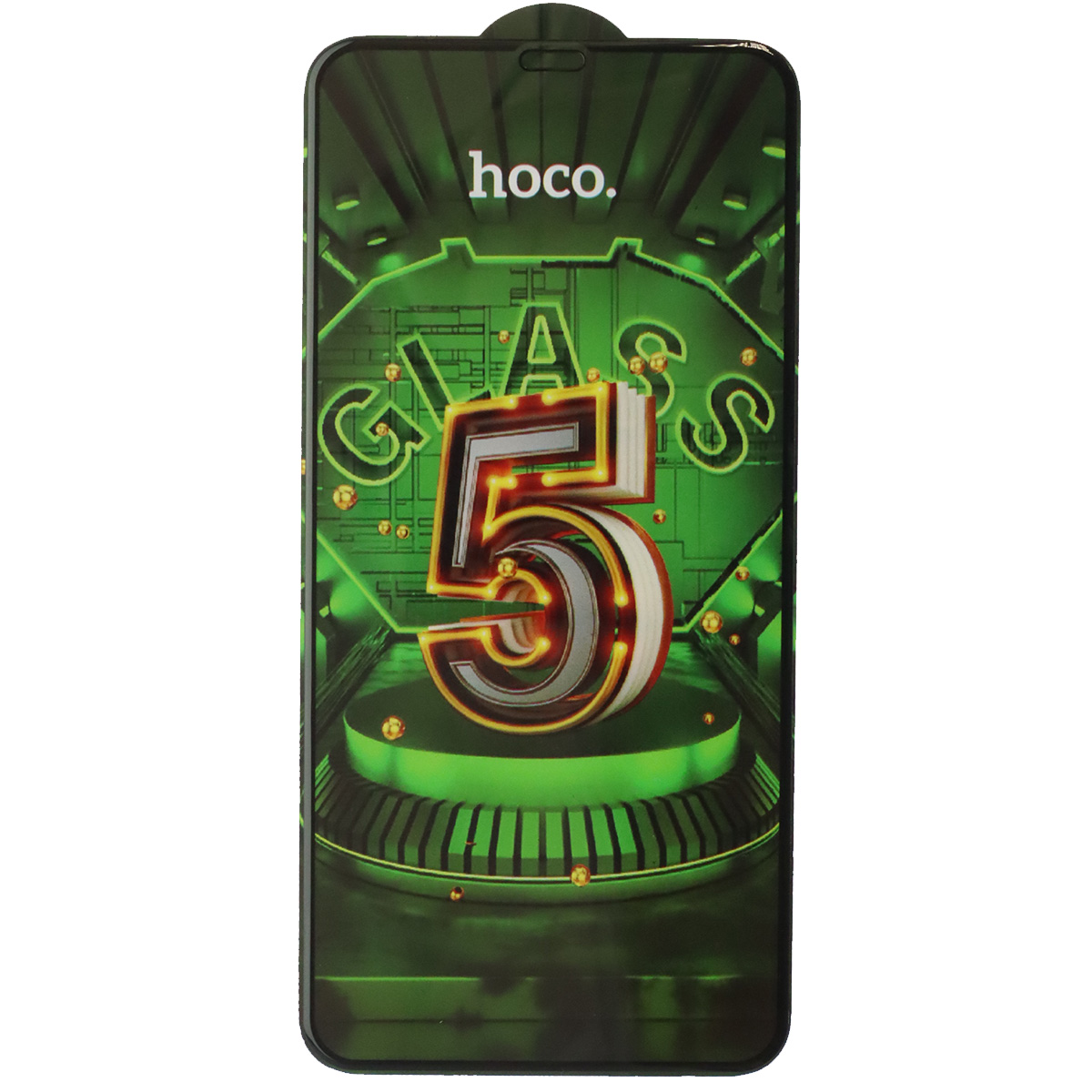 Защитное стекло 5D HOCO G12 для APPLE iPhone XS Max (6.5"), iPhone 11 Pro Max (6.5"), цвет окантовки черный
