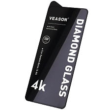 Защитное стекло VEASON Diamond Glass для XIAOMI Redmi Note 13 4G, Redmi Note 14 4G, POCO M7 Pro 5G, цвет окантовки черный