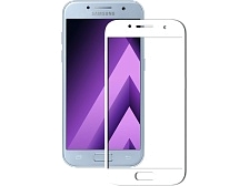 Защитное стекло 2D Full glass для SAMSUNG Galaxy A3 2017 /тех.пак/ белый.