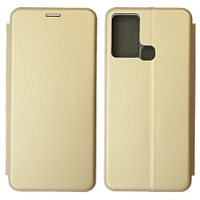 Чехол книжка STYLISH для INFINIX Smart 6 Plus, экокожа, визитница, цвет золотистый Чехол книжка STYLISH для INFINIX Smart 6 Plus, экокожа, визитница, цвет золотистый