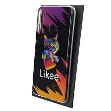 Чехол накладка Vinil для HUAWEI Honor 9C, Honor P40 Lite E, Y7P, силикон, рисунок Likee Cat, цвет черный Чехол накладка Vinil для HUAWEI Honor 9C, Honor P40 Lite E, Y7P, силикон, рисунок Likee Cat, цвет черный