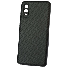 Чехол накладка для SAMSUNG Galaxy A02 (SM-A022), силикон, карбон, цвет черный Чехол накладка для SAMSUNG Galaxy A02 (SM-A022), силикон, карбон, цвет черный