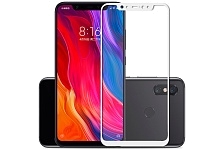 Стекло защитное "4D/5D" для Xiaomi Mi 8 ASH, цвет белый.