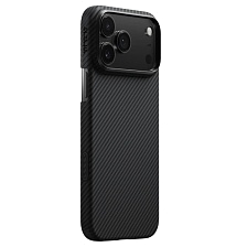 Чехол накладка PITAKA Ultra-Slim Case для APPLE iPhone 17 Pro Max, кевлар (арамид), поддержка MagSafe, цвет черно серый