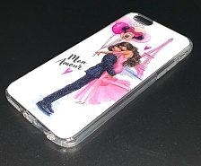 Чехол накладка для APPLE iPhone 6, iPhone 6G, iPhone 6S, силикон, блестки, рисунок MON AMOUR Чехол накладка для APPLE iPhone 6, iPhone 6G, iPhone 6S, силикон, блестки, рисунок MON AMOUR