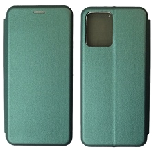 Чехол книжка STYLISH для Realme C35, экокожа, визитница, цвет темно зеленый Чехол книжка STYLISH для Realme C35, экокожа, визитница, цвет темно зеленый