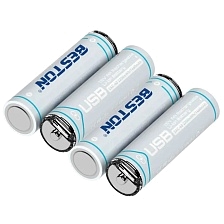 Аккумулятор с входом Type-C BESTON AA, BL4, 2200 mWh 1.5 V, кабель USB на 2 Type-C (Продажа комплектом)