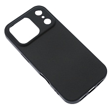 Чехол накладка Silicone Case для APPLE iPhone 17 Pro, силикон, бархат, цвет черный