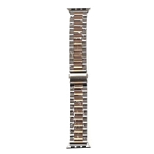 Ремешок для Apple Watch 38-40 mm, нержавеющая сталь, цвет серебристо бронзовый Ремешок для Apple Watch 38-40 mm, нержавеющая сталь, цвет серебристо бронзовый