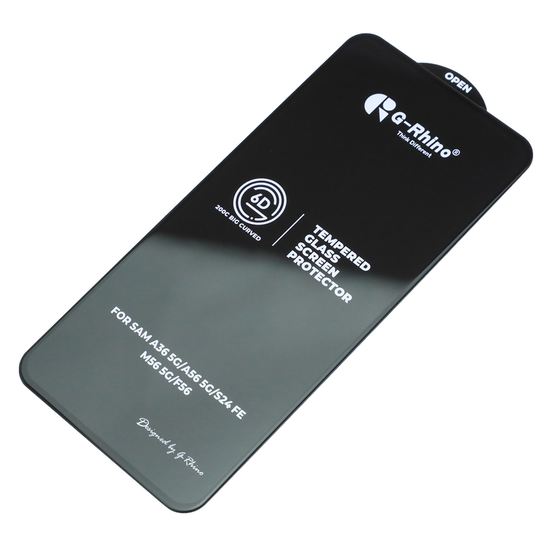 Защитное стекло 6D G-Rhino 200C для SAMSUNG Galaxy A36, Galaxy A56, Galaxy S24 FE, цвет окантовки черный (Тип 1)