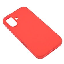 Чехол накладка Silicone Case для APPLE iPhone 16 (6.1"), силикон, бархат, цвет коралловый