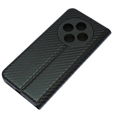 Чехол книжка CHESS для XIAOMI REDMI 14C, POCO C75, текстура карбон, визитница, цвет черный
