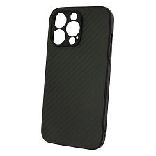 Чехол накладка для APPLE iPhone 13 Pro, силикон, карбон, цвет черный Чехол накладка для APPLE iPhone 13 Pro, силикон, карбон, цвет черный