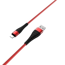 Кабель BOROFONE BX32 Munificent Lightning 8 pin, 2.4A, длина 1 метр, цвет красный Кабель BOROFONE BX32 Munificent Lightning 8 pin, 2.4A, длина 1 метр, цвет красный