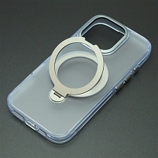 Чехол накладка Cabbeen с поддержкой MagSafe для APPLE iPhone 16 Pro, матовый, цвет прозрачно серебристый