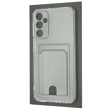 Чехол накладка CARD CASE для SAMSUNG Galaxy A24, силикон, защита камеры, отдел для карт, цвет прозрачный Чехол накладка CARD CASE для SAMSUNG Galaxy A24, силикон, защита камеры, отдел для карт, цвет прозрачный