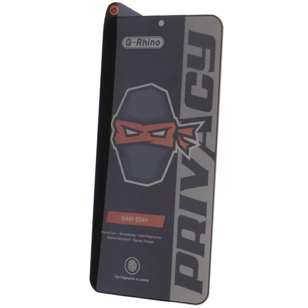Защитное стекло Антишпион G-Rhino для SAMSUNG Galaxy S24 Plus, Galaxy S25 Plus, цвет окантовки черный