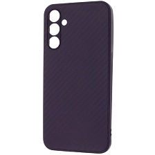 Чехол накладка для SAMSUNG Galaxy A15, защита камеры, силикон, карбон, цвет темно фиолетовый Чехол накладка для SAMSUNG Galaxy A15, защита камеры, силикон, карбон, цвет темно фиолетовый