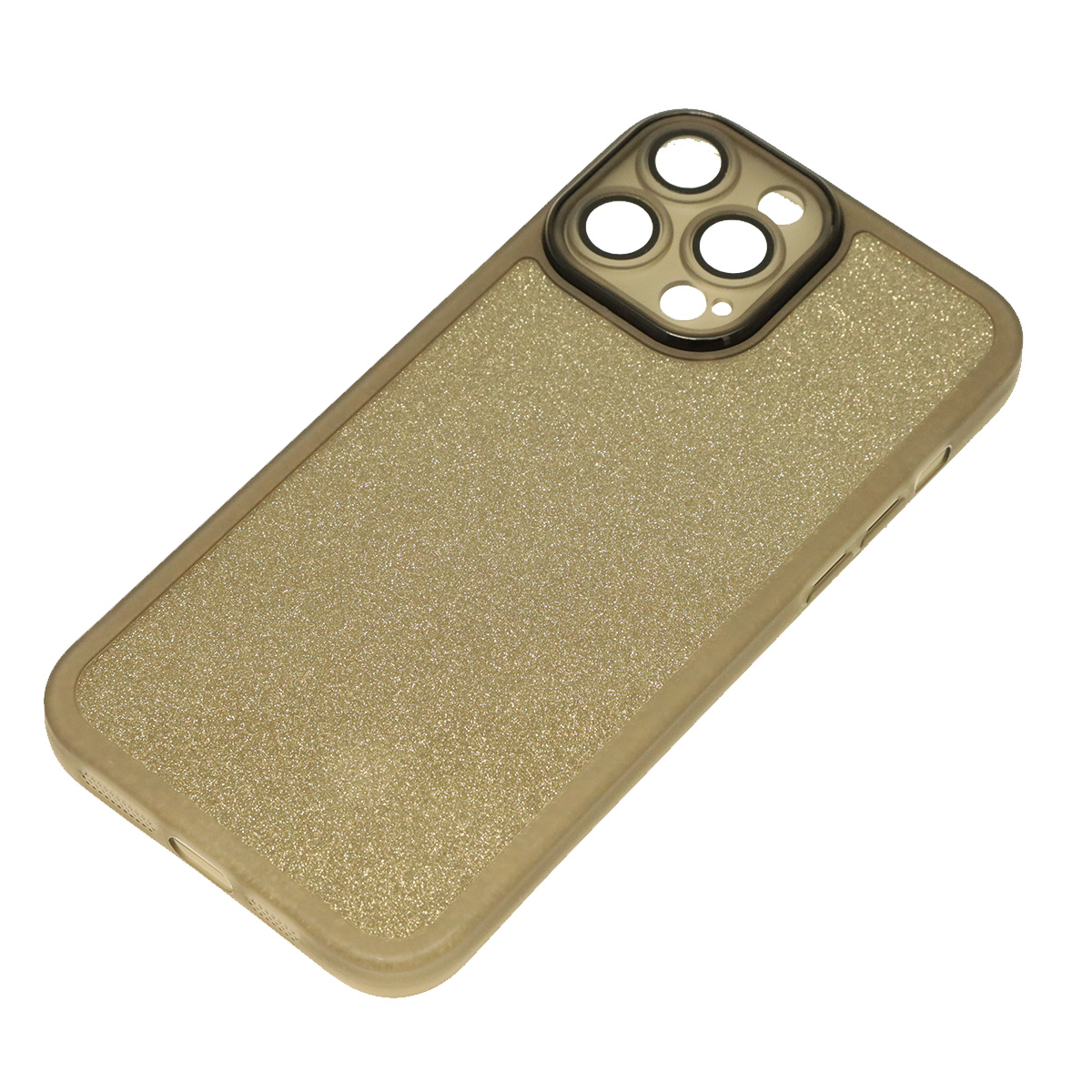 Чехол накладка Shine для APPLE iPhone 13 Pro Max, силикон, блестки, защита камеры, цвет черно золотистый Чехол накладка Shine для APPLE iPhone 13 Pro Max, силикон, блестки, защита камеры, цвет черно золотистый