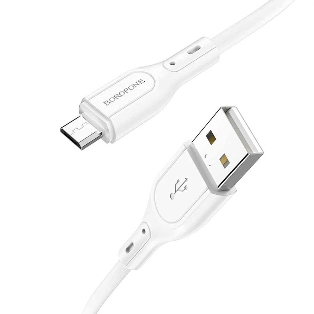 Кабель BOROFONE BX66 Wide way Micro USB, 2.4A, длина 1 метр, цвет белый