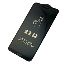 Защитное стекло 21D FULL GLUE для HUAWEI Honor 10 (COL-L29), P20 (EML-L29), цвет окантовки черный.