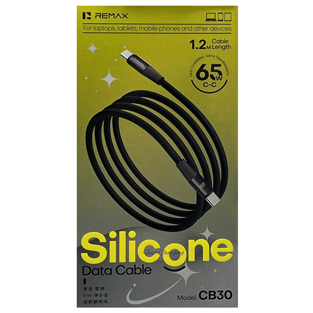 Кабель REMAX CB30(C-C) USB Type C на USB Type C, 65W, 3.25 A, длина 1.2 метра, цвет черный