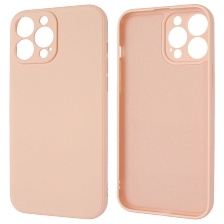 Чехол накладка для APPLE iPhone 13 Pro Max (6.7), силикон, бархат, цвет розовый песок Чехол накладка для APPLE iPhone 13 Pro Max (6.7), силикон, бархат, цвет розовый песок