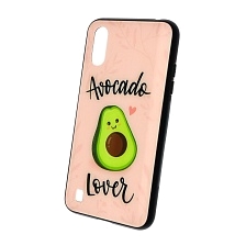 Чехол накладка для SAMSUNG Galaxy A01 (SM-A015), силикон, стекло, рисунок AVOCADO Lover.