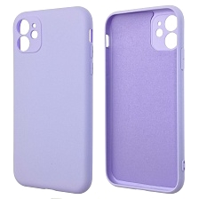 Чехол накладка NANO для APPLE iPhone 11, силикон, бархат, цвет сиреневый Чехол накладка NANO для APPLE iPhone 11, силикон, бархат, цвет сиреневый