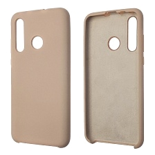 Чехол накладка Silicon Cover для HUAWEI Nova 4 (VCE-LX1), силикон, бархат, цвет темно бежевый