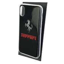 Чехол накладка для APPLE iPhone X, iPhone XS, силикон, глянцевый, рисунок Знак Ferrari Чехол накладка для APPLE iPhone X, iPhone XS, силикон, глянцевый, рисунок Знак Ferrari