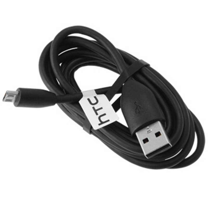 Кабель USB - MicroUSB HTC Черный - Оригинал.