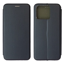 Чехол книжка STYLISH для Realme Narzo 50A, экокожа, визитница, цвет темно синий Чехол книжка STYLISH для Realme Narzo 50A, экокожа, визитница, цвет темно синий